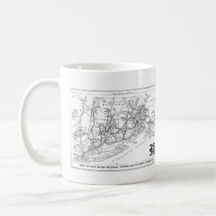 New Haven Railroad 1956 Map Coffee Mug