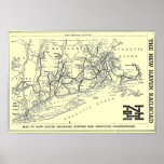 New Haven Railroad 1956 Map Poster at Zazzle