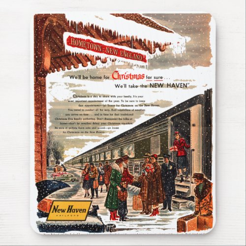 New Haven Railroad Christmas 1947  Mouse Pad