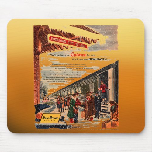 New Haven Railroad Christmas 1947  Mousepad