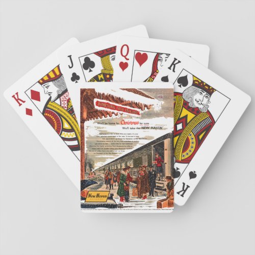 New Haven Railroad Christmas 1947         Playing Cards