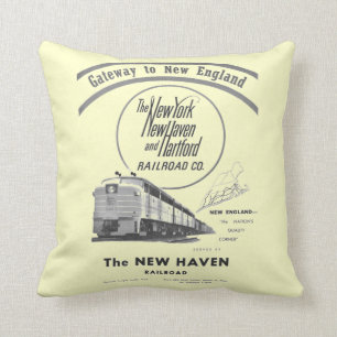 New Haven Railroad-Gateway to New England 1950 Throw Pillow