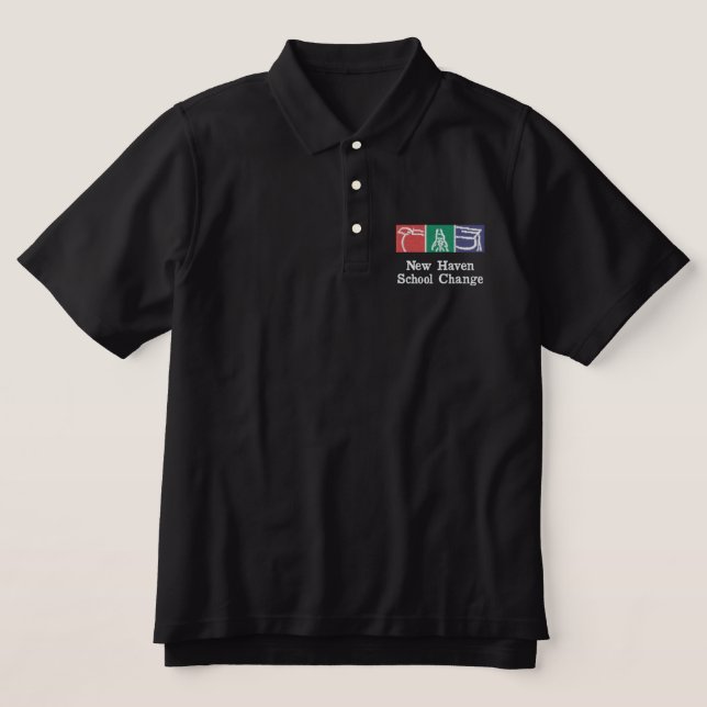 New Haven School Change Embroidered Logo Embroidered Polo Shirt (Design Front)