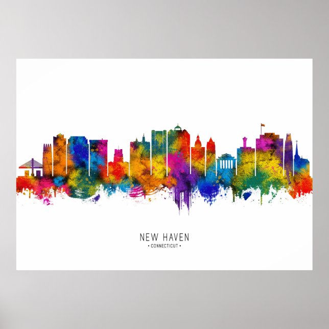 New Haven Skyline Poster (Front)