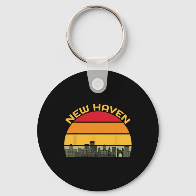New Haven Zza Catal Of The World Connecticut Azza  Keychain (Front)