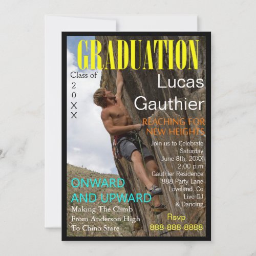 New Heights Graduation Magazine Cover Invite
