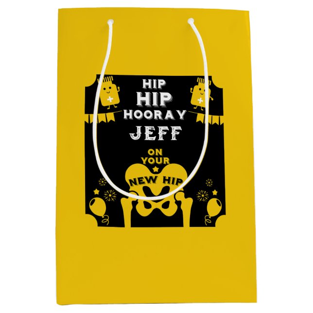 New Hip Replacement Get Well Medium Gift Bag (Front)
