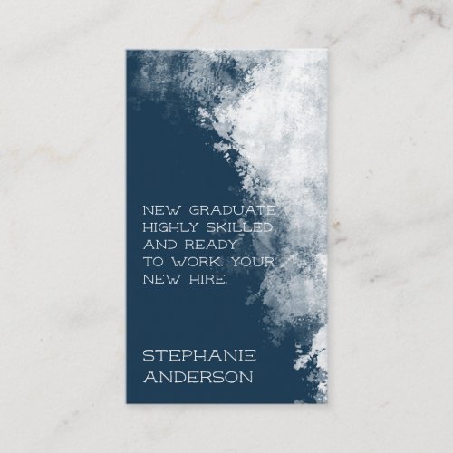 New Hire | Blue White Texture Business Card