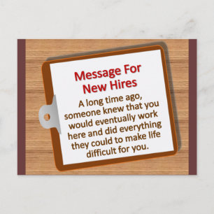 New Hires  Postcard