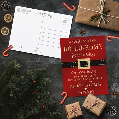 New Ho Ho Home For The Holidays Moving Holiday Announcement Postcard