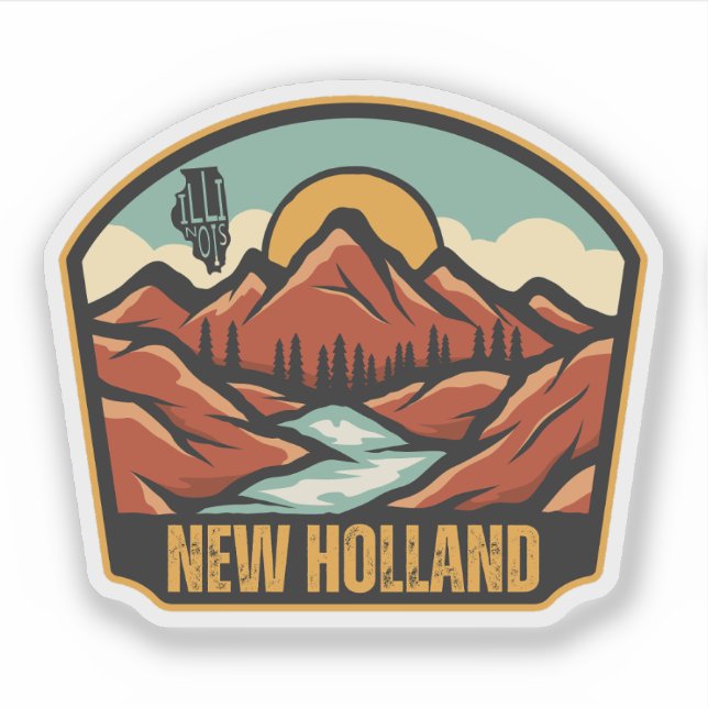 New Holland, Illinois  Sticker (Front)
