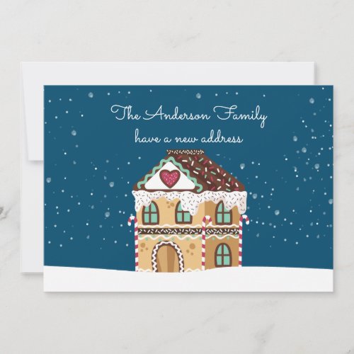 New Home Address Christmas Winter Weve Moved  Holiday Card