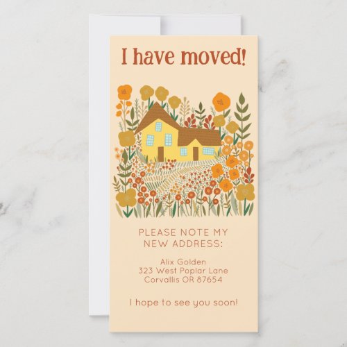 New Home Address Cute Farmhouse Tree_Free Card