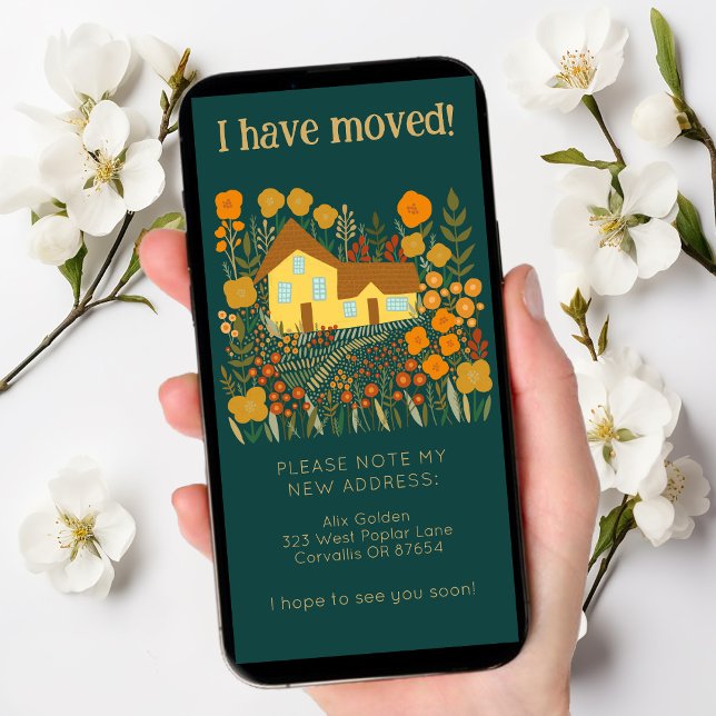 New Home Address Cute Farmhouse Tree-Free Card (New Home Address Change We Have Moved Cute Rustic Farmhouse Tree-Free eCard Digital Announcement)