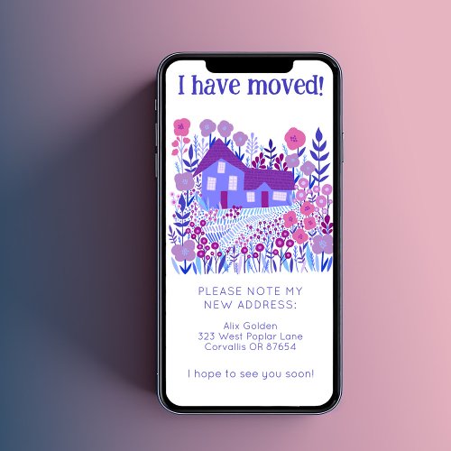 New Home Address Cute Farmhouse Tree_Free Card