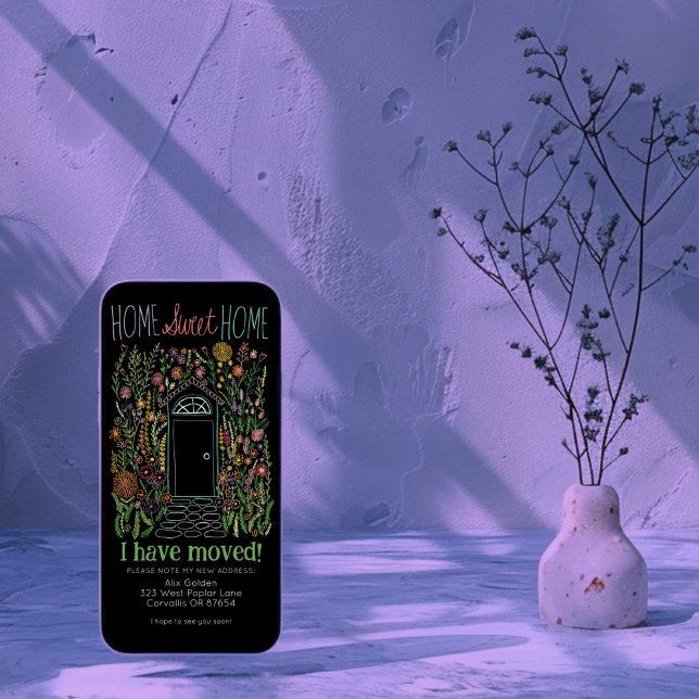 New Home Address Cute Garden Door Tree-Free Card (New Home Address Cute Garden Door Tree-Free Card
Moving Announcement Digital Download)