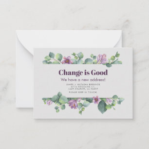 New Home Address Eucalyptus Moving Announcement