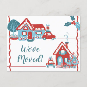 New Home Address Holiday We Moved Retro Vintage Announcement Postcard