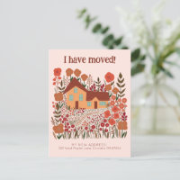 New Home Address I Have Moved Farmhouse Flowers