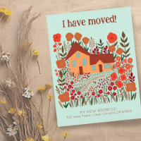New Home Address I Have Moved Farmhouse Flowers