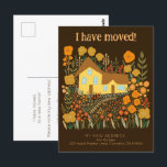 New Home Address I Have Moved Farmhouse Flowers  Postcard<br><div class="desc">Customize this moving announcement card with your own text on the front and back! Click on “Personalize” above to edit the text. Then click "edit using design tool" to adjust the fonts, colors and placements. Check my shop for more or let me know if you'd like something custom! I can...</div>