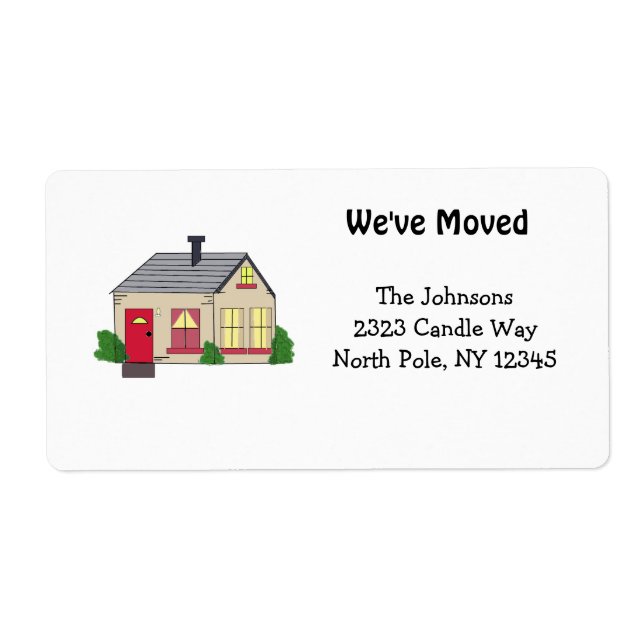 New Home Address Label (Front)