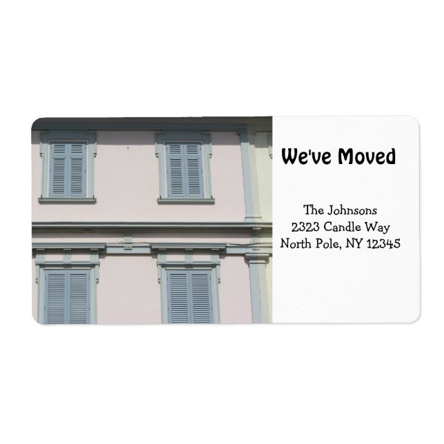 New Home Address Label (Front)