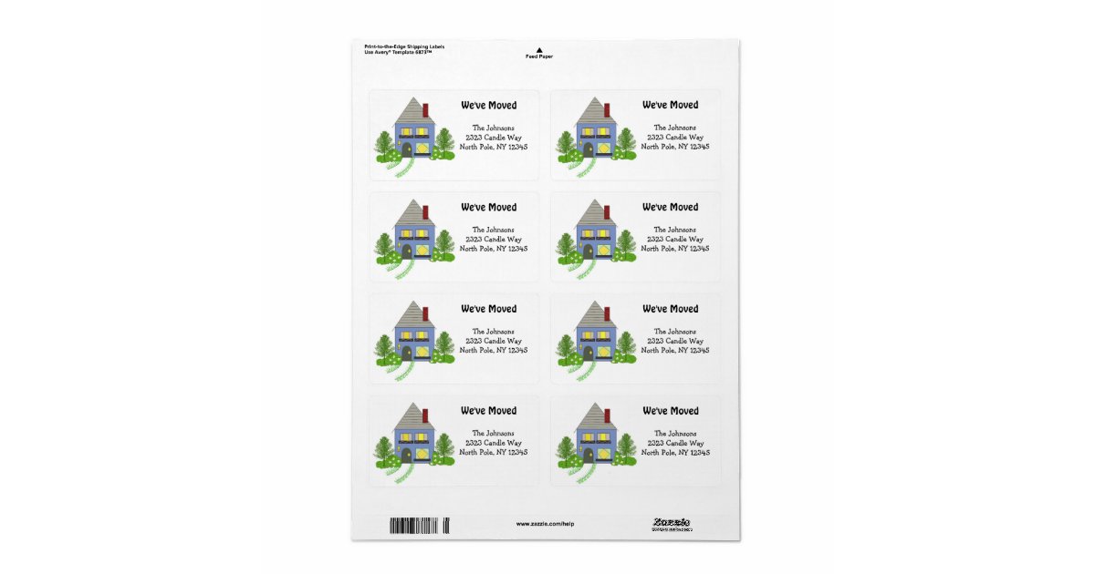 New Home Address Label Zazzle