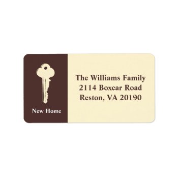 New Home Address Labels - Brown by adams_apple at Zazzle