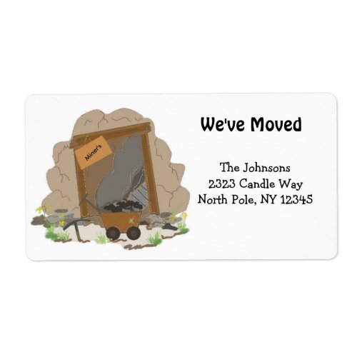 New Home Address Mining Cave Label