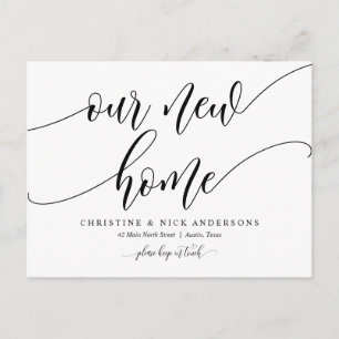 New Home Address, Moving Announcement Postcard