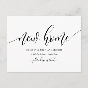 New Home Address, Moving Announcement Postcard