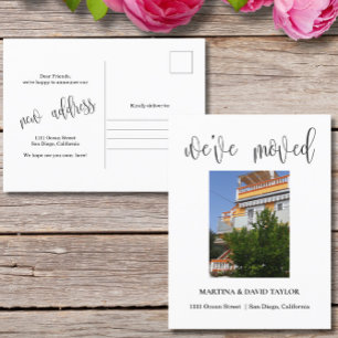 New Home Address Photo Moving  Announcement Postcard
