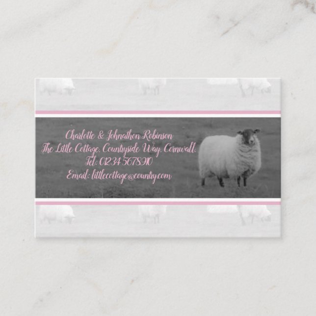 New home and address countryside sheep card (Front)