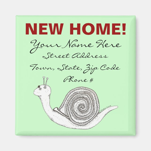 New Home Announcement Magnet (Front)