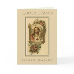 New Home Blessing Sacred Heart of Jesus Announcement