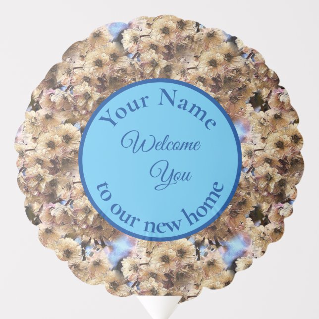 New Home Blossoms Personalized   Balloon (Front)