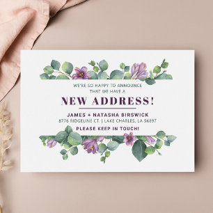 New Home Botanical We’ve Moved Floral Announcement