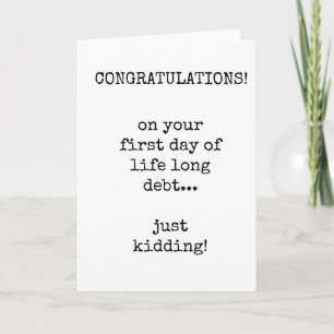 New Home Card, Congratulation, Funny, Mortgage Card