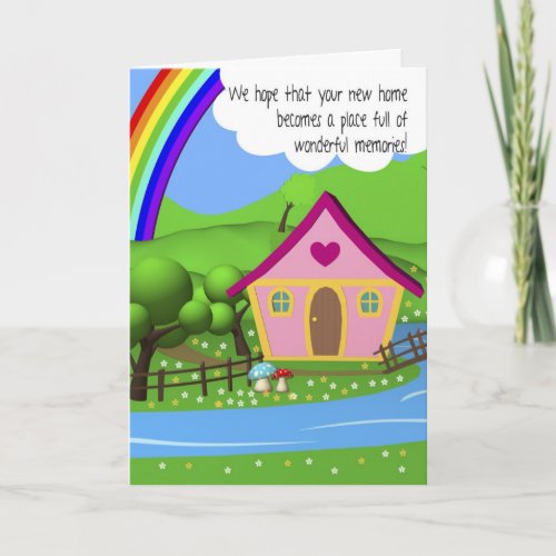 New Home Cartoon House Greeting card