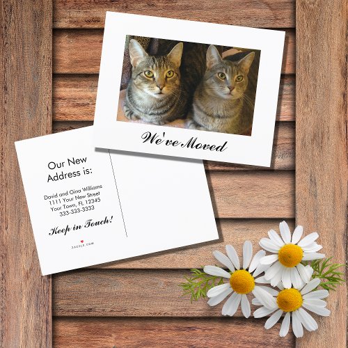 New Home Cats Moving Announcement Postcard