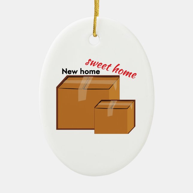 New Home Ceramic Ornament (Front)