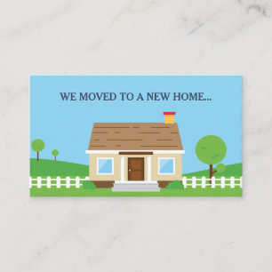 New Home Change of Address Business Card