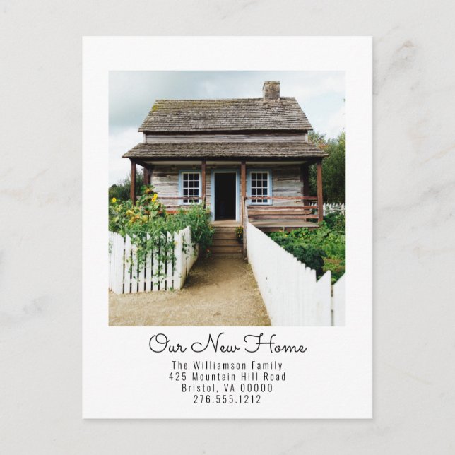 New Home Change of Address Photo Moving  Announcement Postcard (Front)