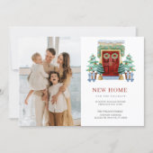 New Home Christmas Door Moving Photo Holiday Card (Front)