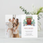 New Home Christmas Door Moving Photo Holiday Card (Standing Front)