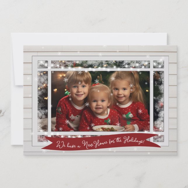 New Home Christmas Holiday Moving Cards (Front)