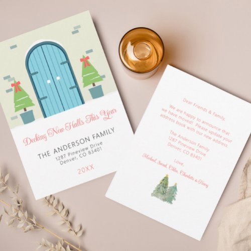 New Home Christmas Moving Announcement Card