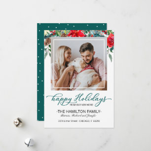 New Home Christmas Moving Announcement Photo