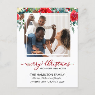 New Home Christmas Moving Announcement Photo